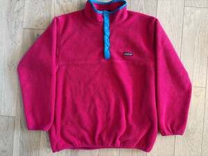 Vintage 90s Patagonia Synchilla Snap-T Fleece Pullover Pink